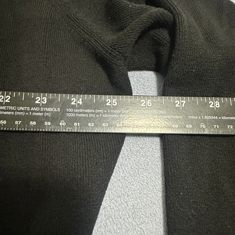 Eileen Fisher Knitted Wool Wrap Sweater 3/4 Sleeve Black Womens Size 1X - Picture 7 of 10
